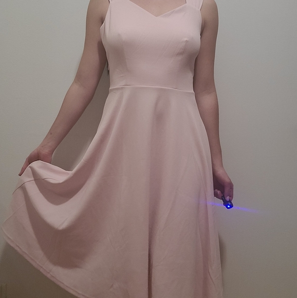 Casual Tea Dress V Neck Cocktail Swing Dress Prom - Picture 2 of 16